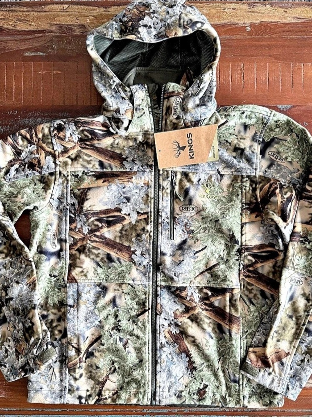 Kings KCM1650 Camo Performance Jacket in Green & Brown Size Medium NWT